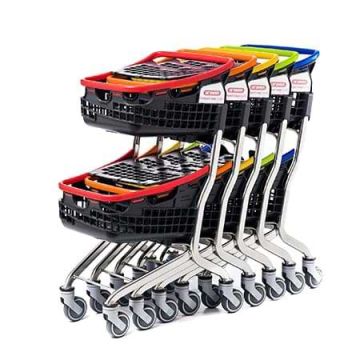 Chariot Loop double panier 70L