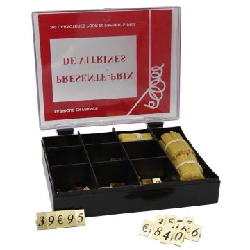 Boite de n° pour prix - Coloris alu