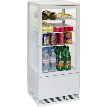 Petite vitrine réfrigérée blanche 78L