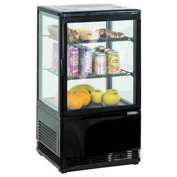 Mini vitrine réfrigérée positive 58 litres - Noire