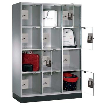 Casiers consignes portes transparentes 2 X 4 cases