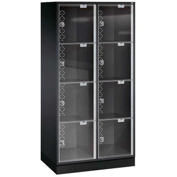 Casiers consignes portes transparentes 2 X 4 cases