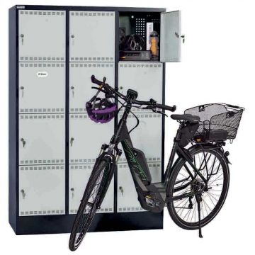Armoire à casiers alimentés E-Bike - 12 casiers