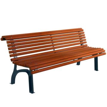 Banc public fonte et bois modèle Ferret