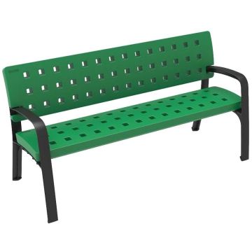 Banc extérieur polyéthylène vert - RAL 6029