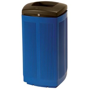 Poubelle extérieure polyéthylène haute densité - Gris RAL 7021