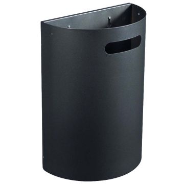 Corbeille décrochable - Gris métal