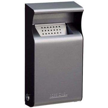 Cendrier mural acier - Gris manganese