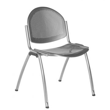 Chaise métal perforé - Coloris Aluminium