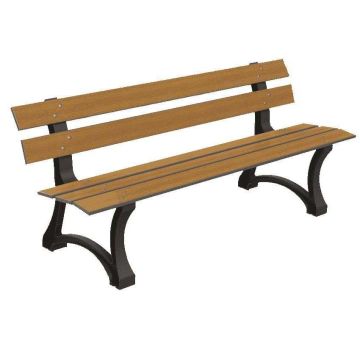 Banc public fonte et stratifié compact Bélis