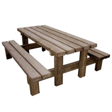 Table pique-nique bois - Plateau 2 m