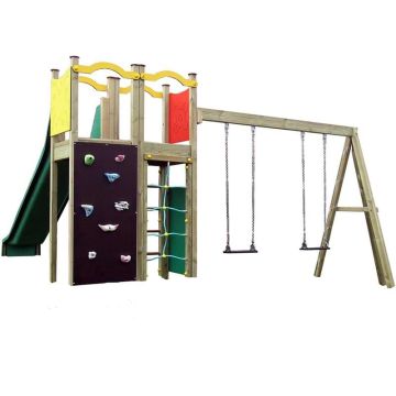 Structure de jeu avec portique 2 balançoires