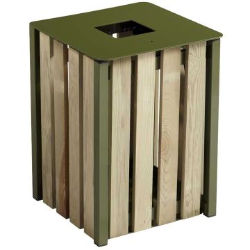 Corbeille Eden 50 litres - Vert mousse RAL 6005