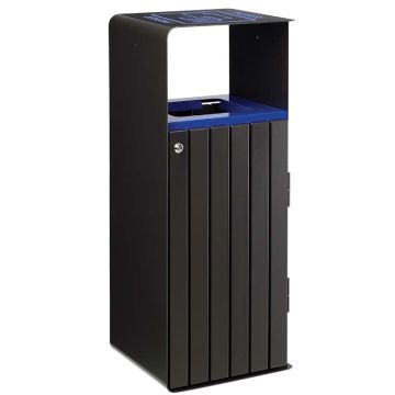 Poubelle tri-sélectif lattes alu - Tous déchets