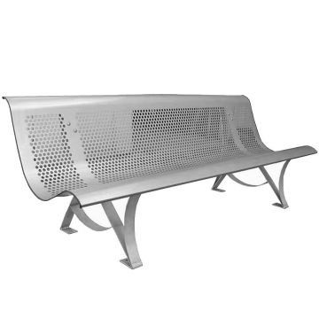 Banc public tôle perforée inox