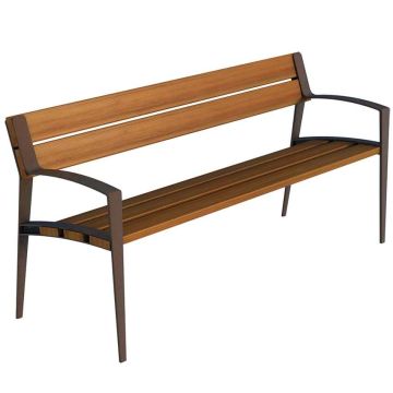 Banc public bois et fonte St Esteve