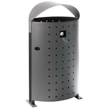 Poubelle de ville acier 100 litres