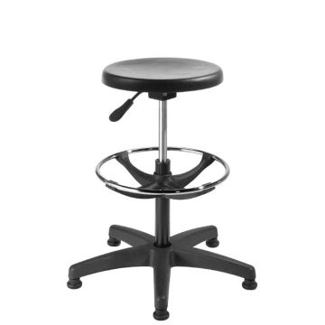 Tabouret assise polyuréthane sur patins