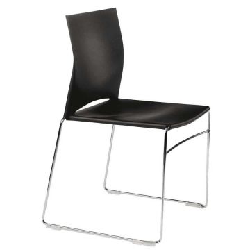 Chaise empilable Phil - Noir