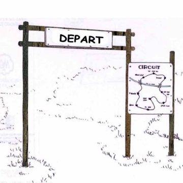 Panneau départ parcours de santé