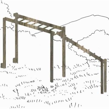 Echelle inclinée de suspension