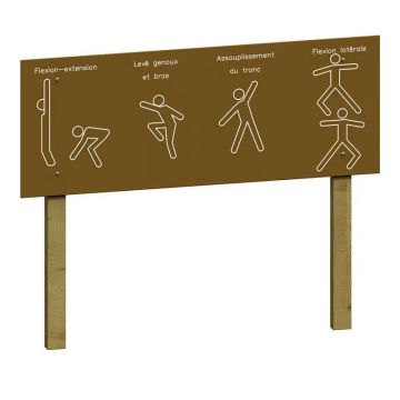 Panneau étirement - Parcours de santé