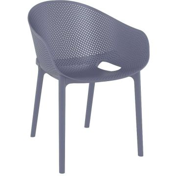 Fauteuil monobloc Kys - Gris foncé