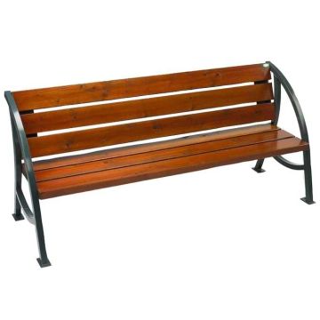 Banc public acier et bois