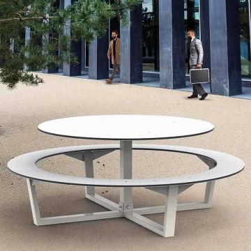 Table circulaire extérieure - Rouge