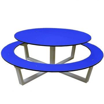 Table circulaire extérieure - Bleu