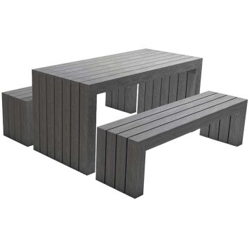 Ensemble pique-nique matière recyclée - Marron