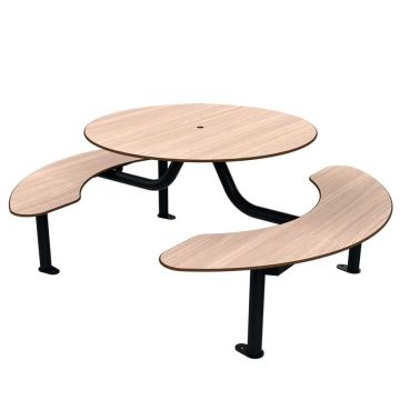 Table pique-nique ronde Mika - Pin Tyrol