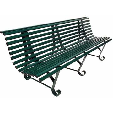 Banc Luxembourg 3 pieds - Vert RAL 6005