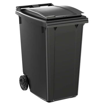 Conteneur à déchet 360 litres - Cuve grise - Couvercle bleu