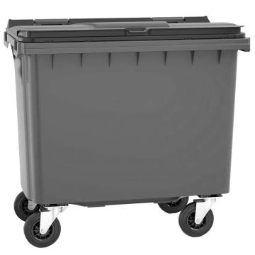 Conteneur poubelle 120 l, cuve grise, 2 roues , Collecte de déchets :  Cegequip, appareil de manutention et stockage