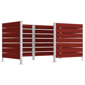 Exemple de réalisation de cache conteneurs avec habillage tôle