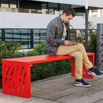 Banquette public acier Venise