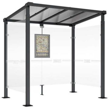 Abri voyageurs Milan - 1 bardage latéral