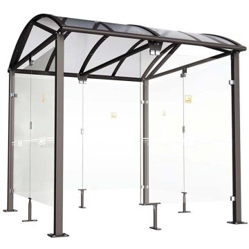 Abri fumeurs grande taille - L. 5000 mm