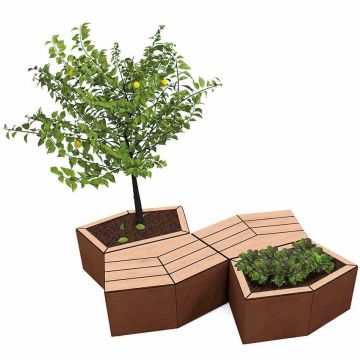 Bancs + Jardinières modulables - Exemple de réalisation