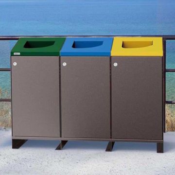 Poubelle extérieure tri-sélectif - 4 modules