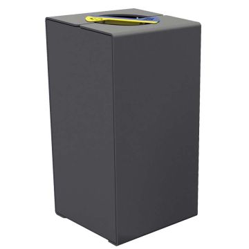 Poubelle tri-sélectif Kub - Acier & Bois