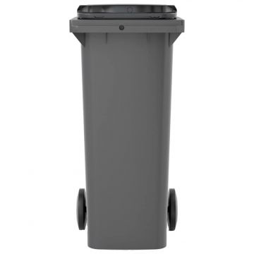 Bac conteneur à déchets 140 litres - Couvercle gris