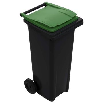 Bac conteneur à déchets 140 litres - Couvercle jaune