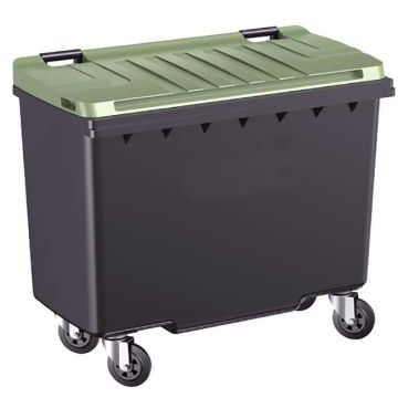 Conteneur à déchets 500 litres - Couvercle bordeaux