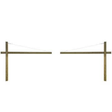 Portique limitation de gabarit pivotant en bois