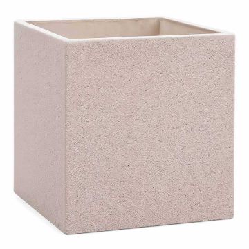 Jardinière béton carrée finition "ton pierre"