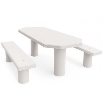 Table pique-nique en béton couleur (Ex : Vert RAL 6029)