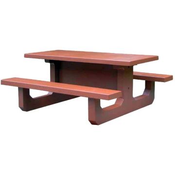 Table pique-nique béton couleur RAL 3016