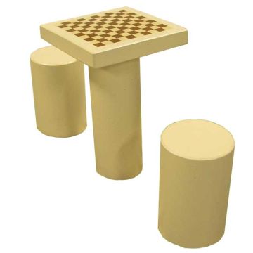 Table de jeu en béton pour Echecs ou Dames